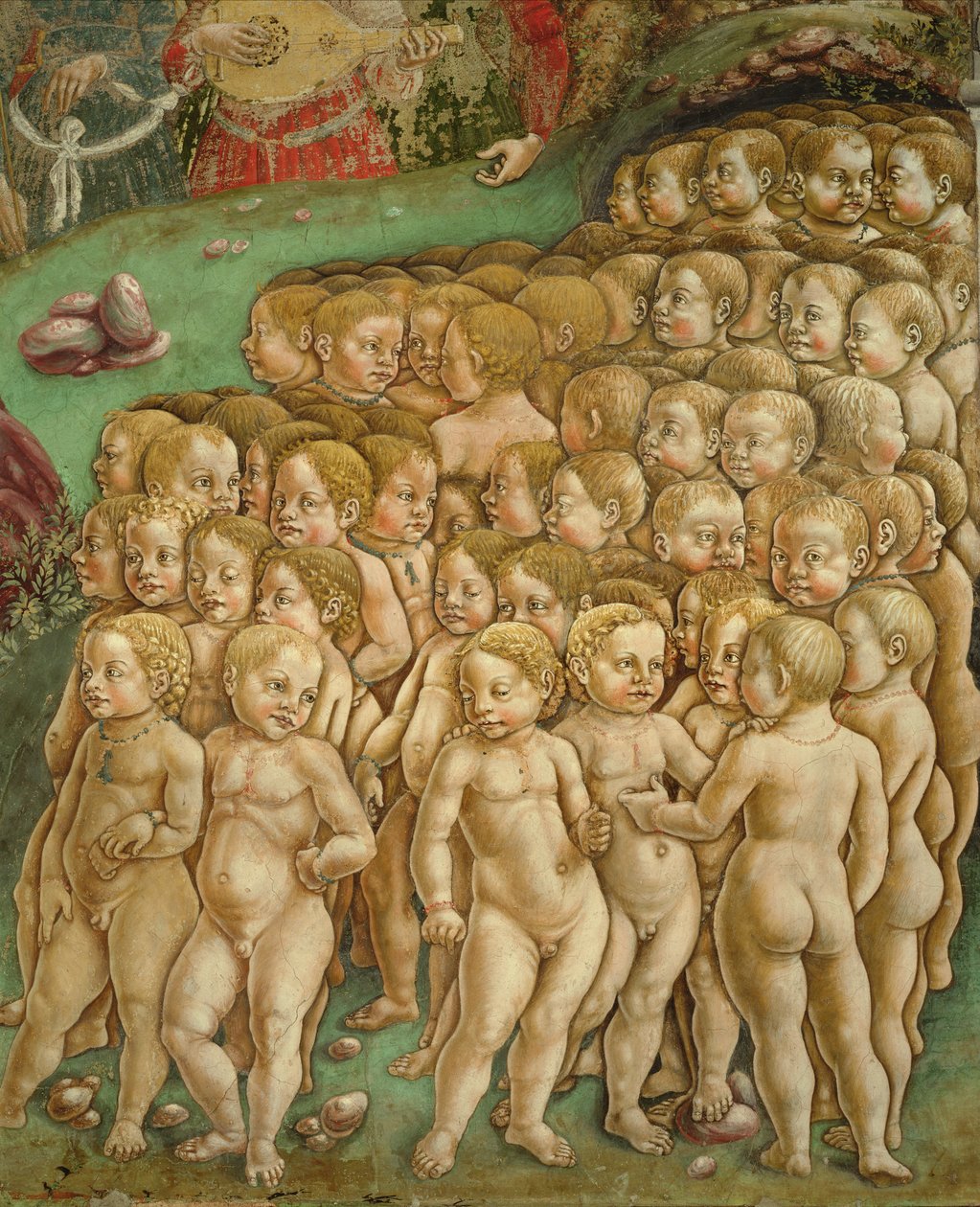 Alegoria de Maio: Triunfo de Apolo (Mês de Maio: Triunfo de Apolo), 1469 - 1470, Século XV, fresco de Francesco del Cossa