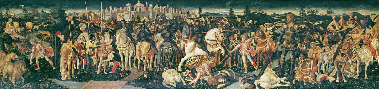 O triunfo de Davi e Saul, c.1445-55 (tempera na madeira) de Francesco di Stefano Pesellino