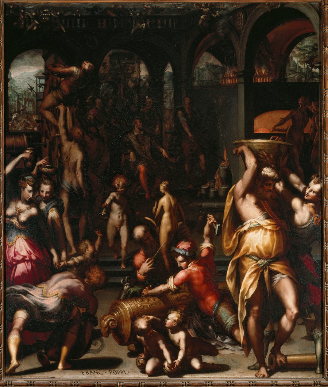A fundição de bronze (Pintura de Francesco Morandini