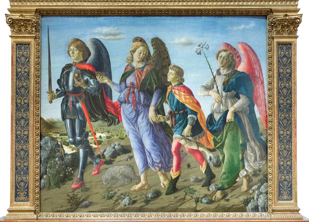 Os três arcanjos e Tobias de Francesco (attr. to) Botticini