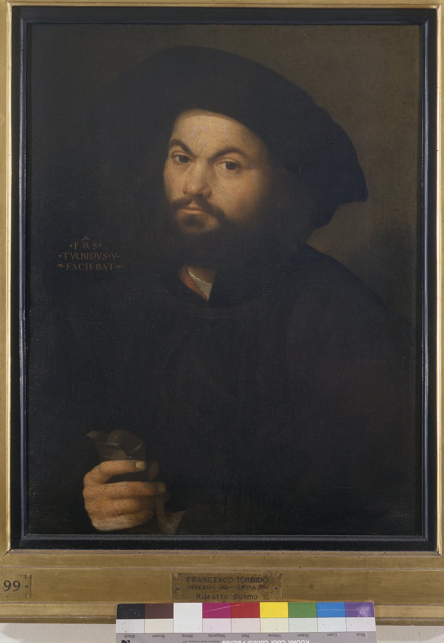 Retrato de um homem, c.1520 (óleo sobre tela) de Francesco Torbido