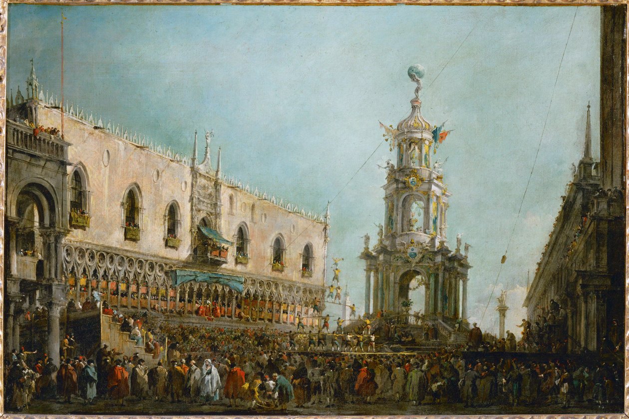 A festa de Quinta-feira Santa em Veneza, Itália ... de Francesco (circle of) Guardi