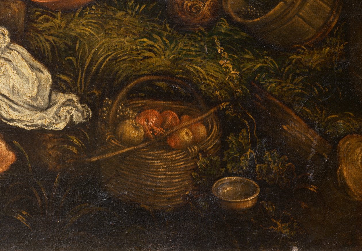 Colheita de Outono (Colheita de Uva), 1585-90 (detalhe de 65683) de Francesco Bassano