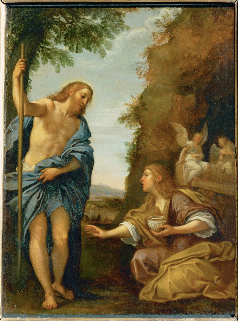 Cristo e a Madalena ... de Francesco Albani