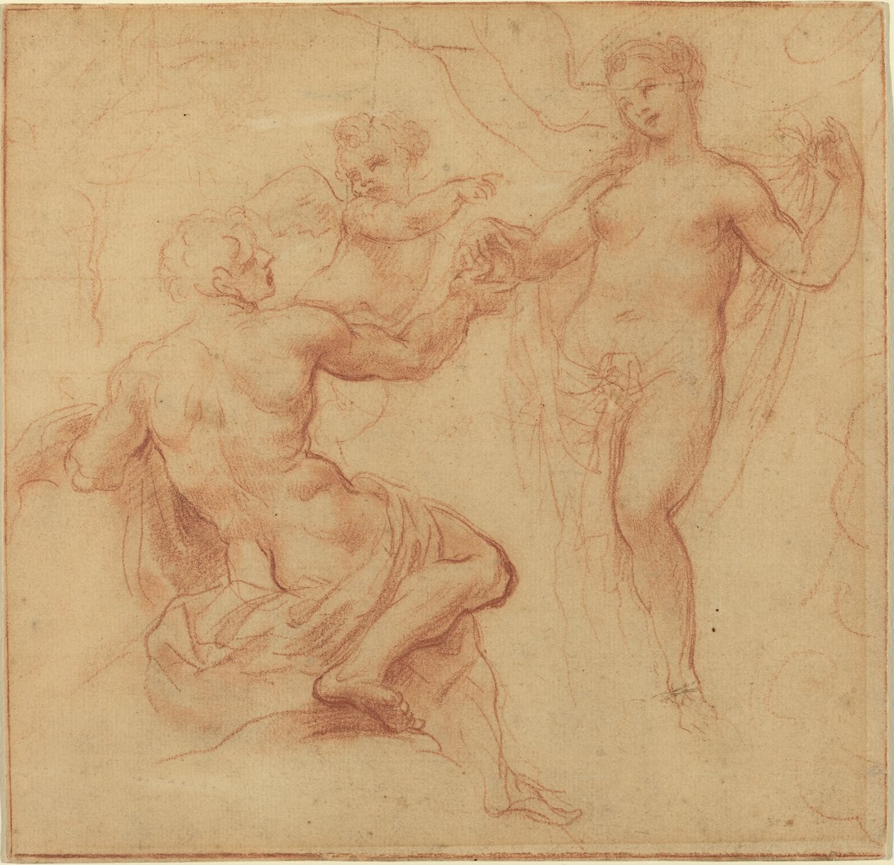 Paris concedendo a maçã a Vênus de Francesco Albani