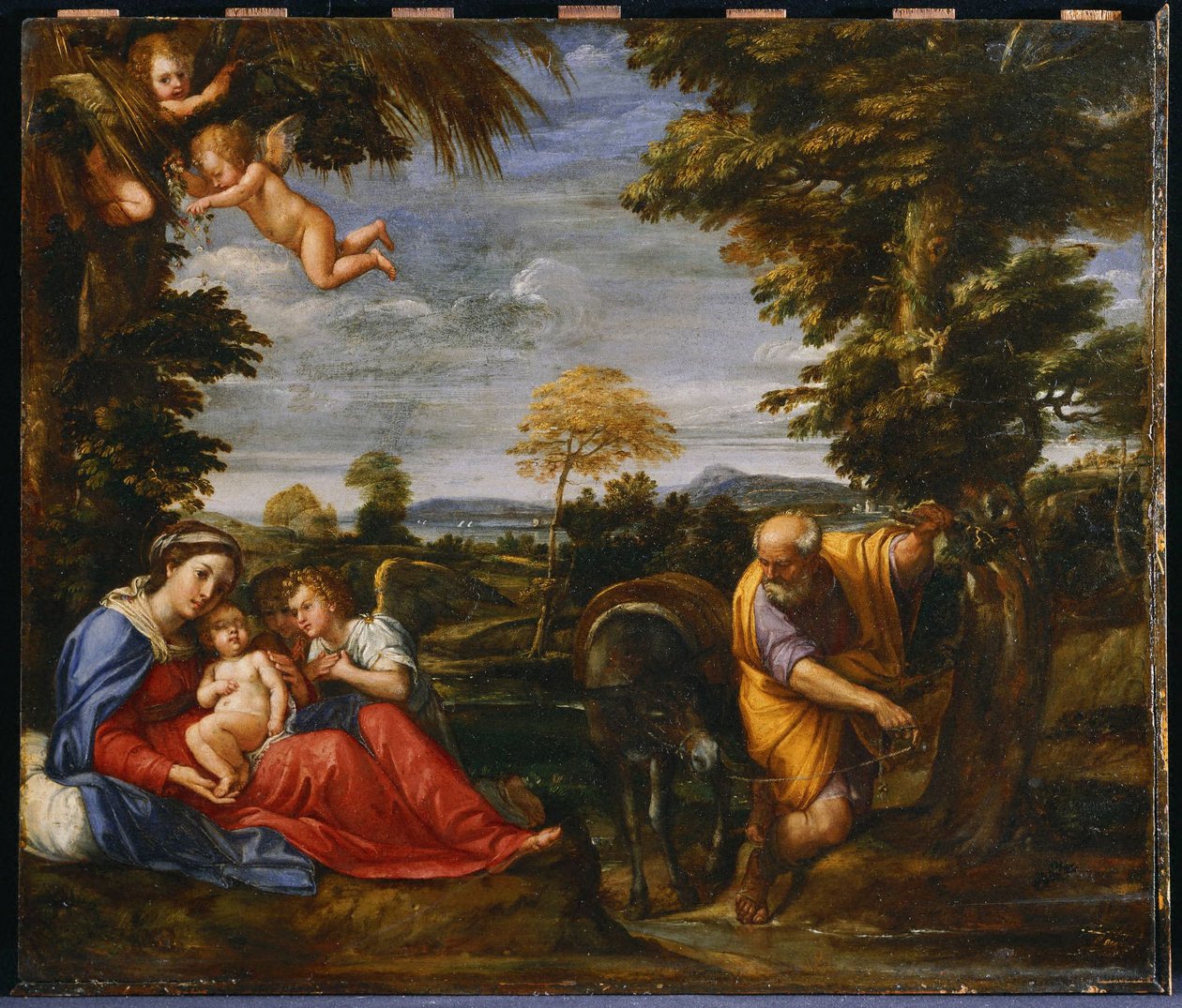 Descanso durante a viagem para o Egito de Francesco Albani
