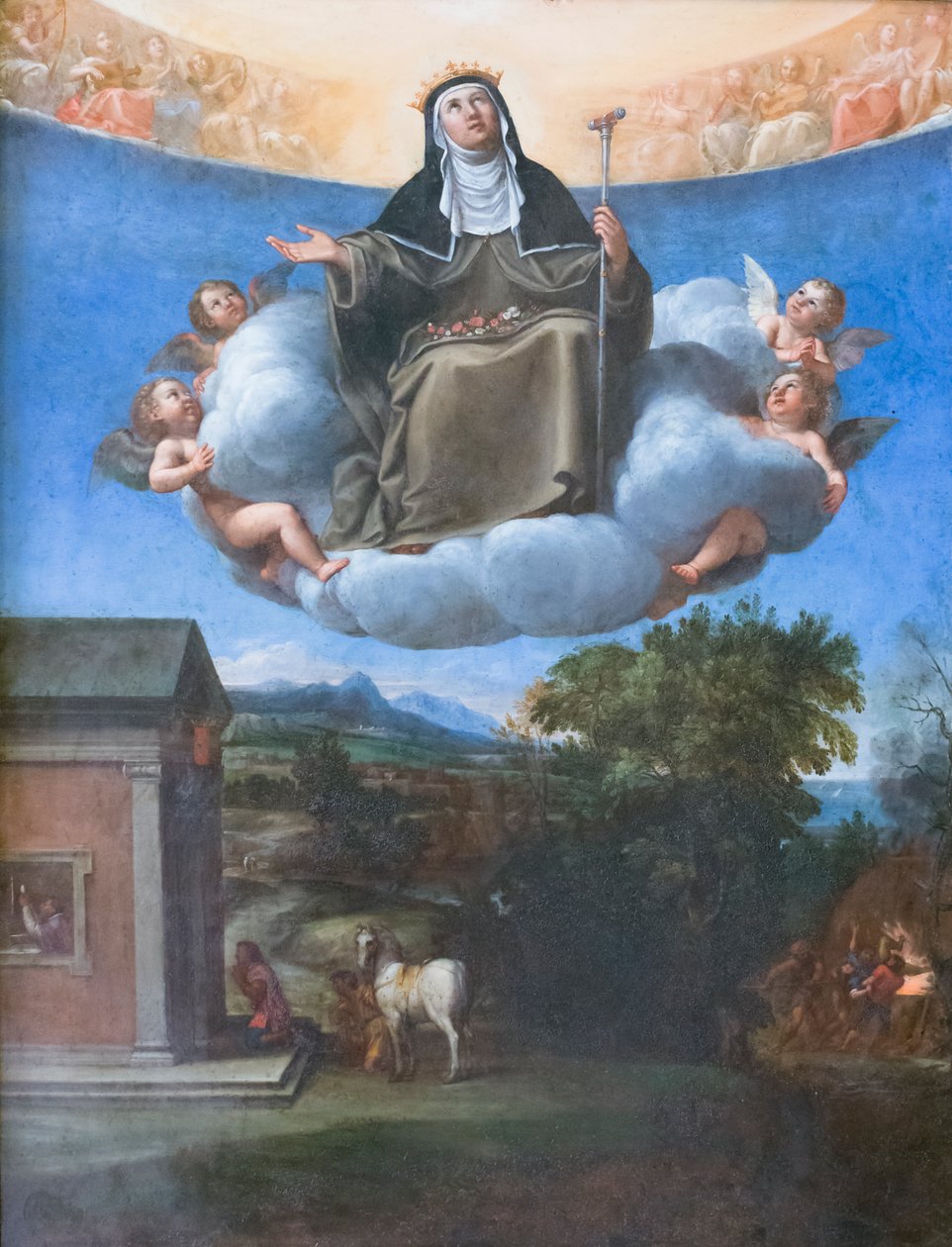 Santa Isabel em glória de Francesco Albani