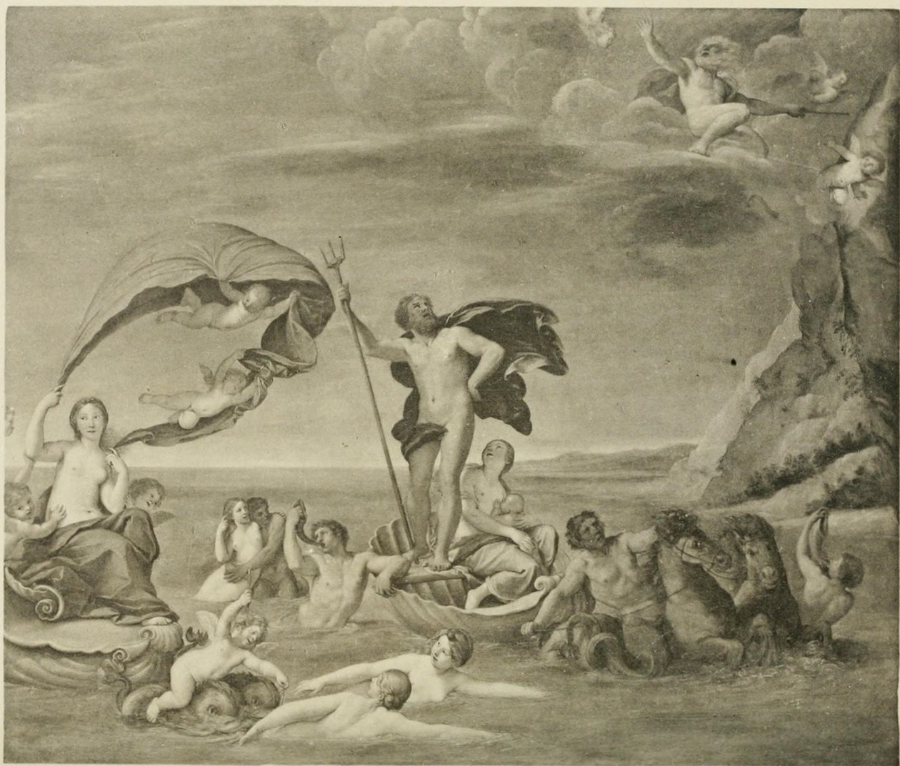 O domínio marítimo, Neptuno e Anfitrite de Francesco Albani