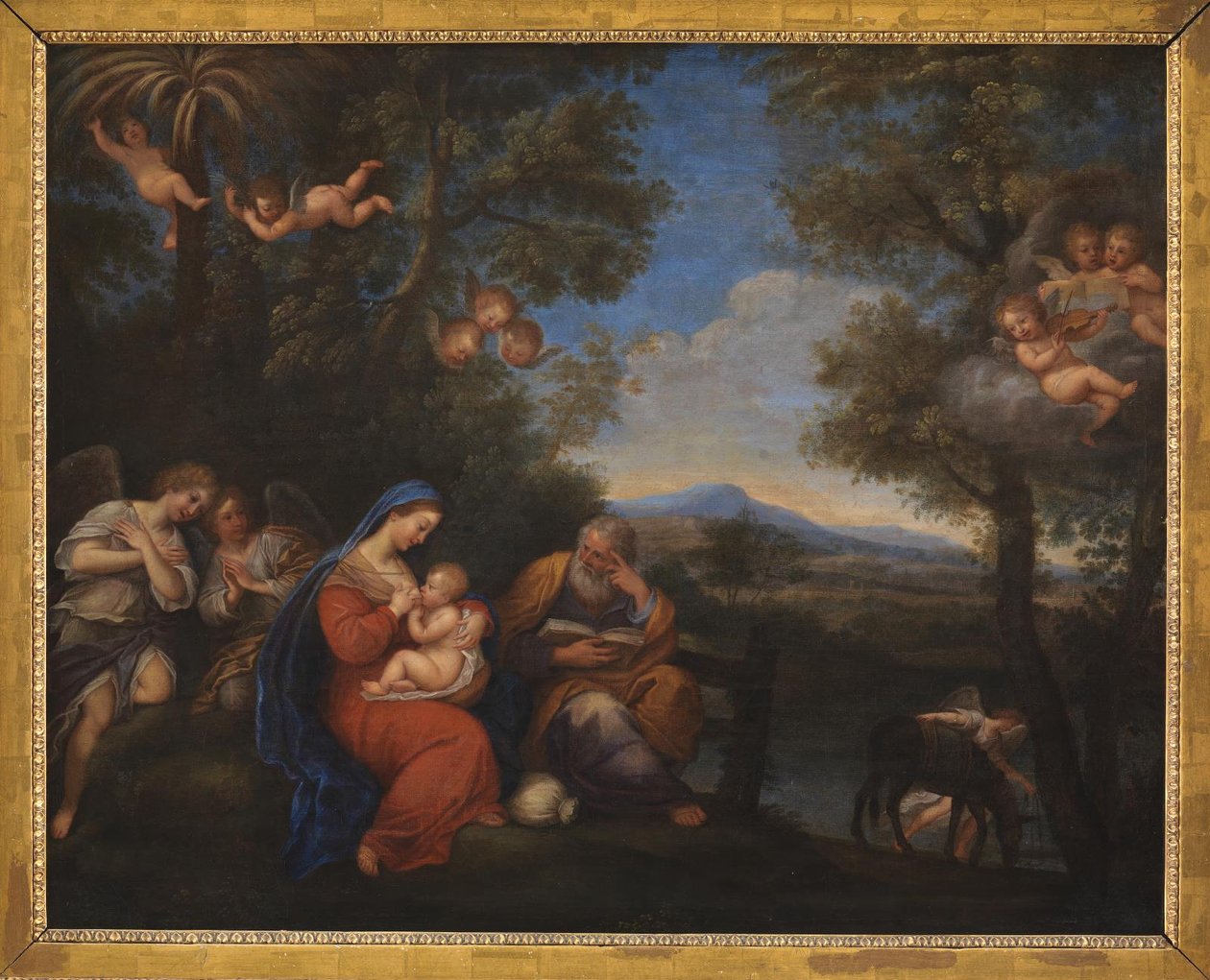 O descanso na fuga para o Egito de Francesco Albani