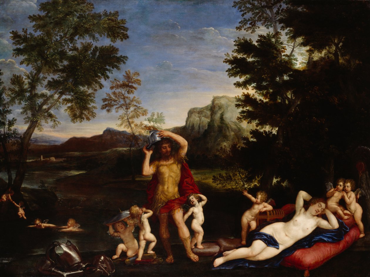 Vénus e Marte (óleo sobre tela) de Francesco Albani