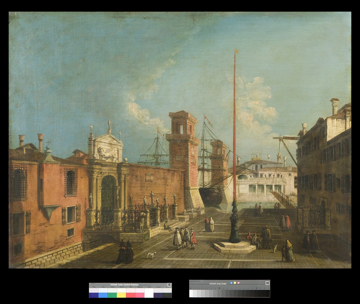 Vista do Campo e do Portão do Arsenal, 1742-50 de Francesco Albotto