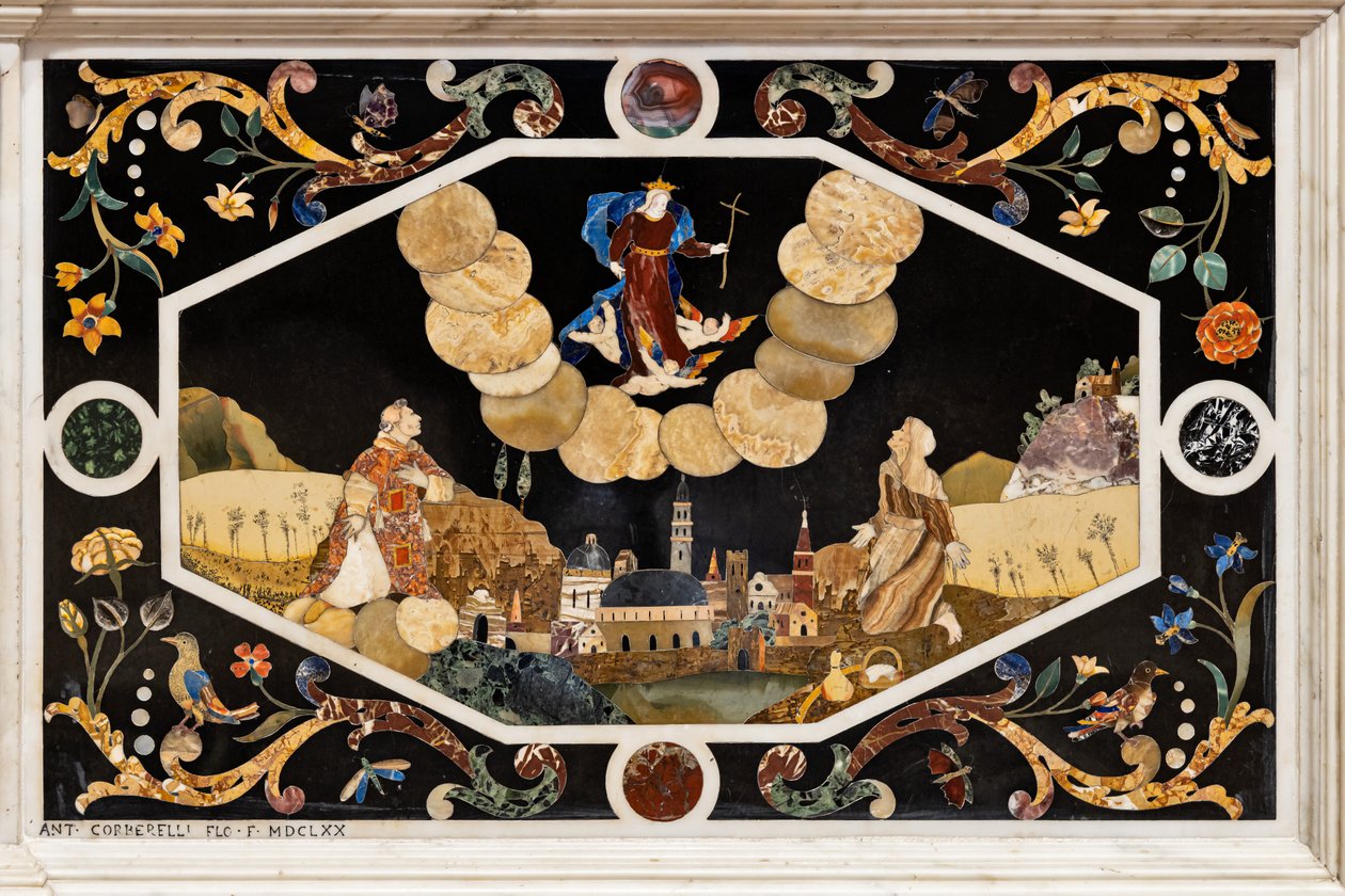 A Virgem de Monte Berico aparecendo a Vincenza Pasini, detalhe de Francesco Antonio Corbarelli