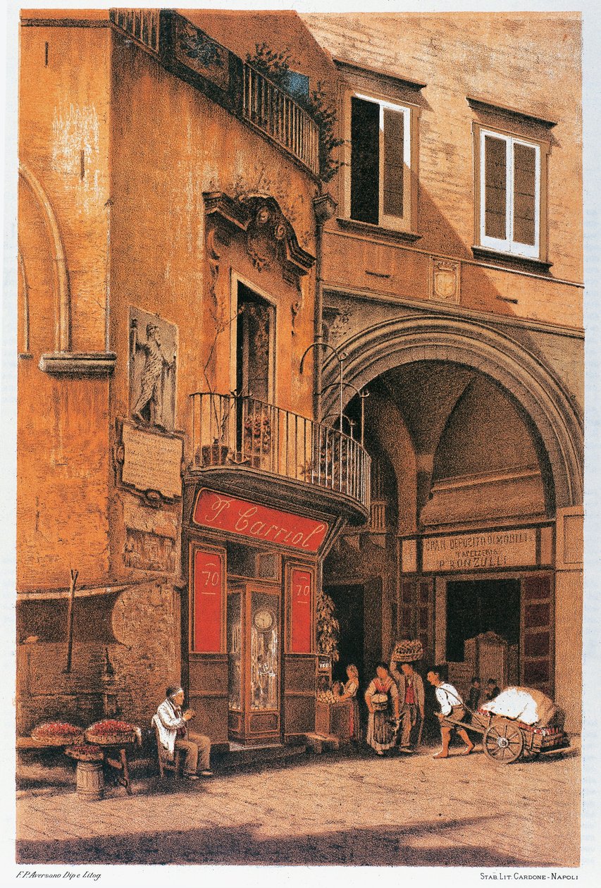 Itália, Nápoles, Rua Sede do Porto de Francesco Aversano