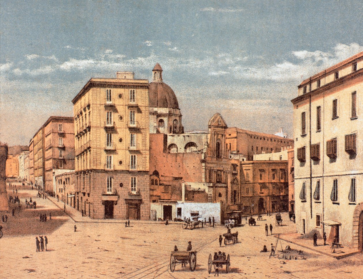 Praça San Francesco em Porta Capuana, em Nápoles de Francesco Aversano