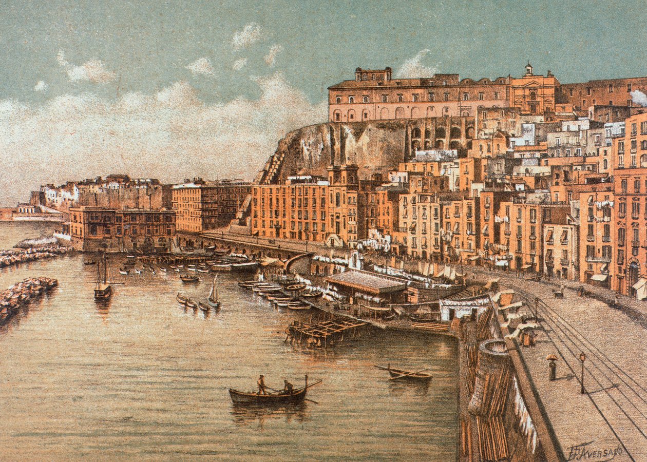 O bairro de Santa Lúcia, em Nápoles de Francesco Aversano