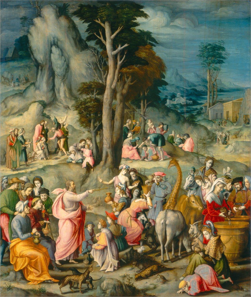 A recolha do maná de Francesco Bacchiacca