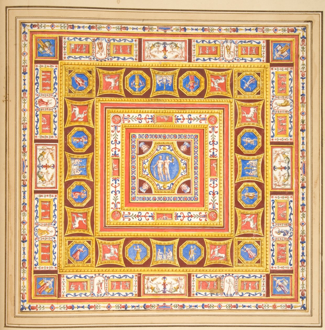 Holkham II. 23, fólio do álbum Ashby II (wc no papel) de Francesco Bartoli