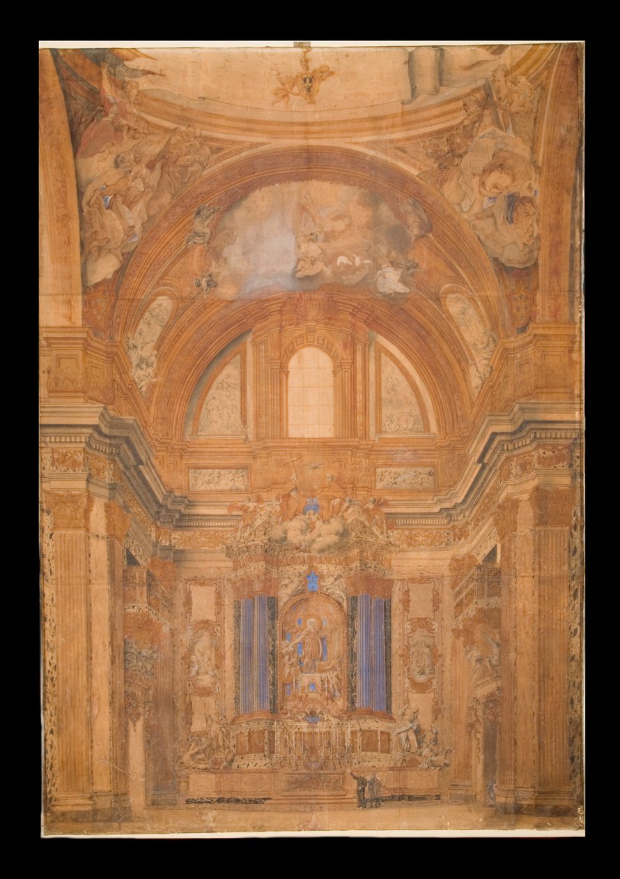 Vista do Interior do Gesu, Roma, 1716 de Francesco Bartoli
