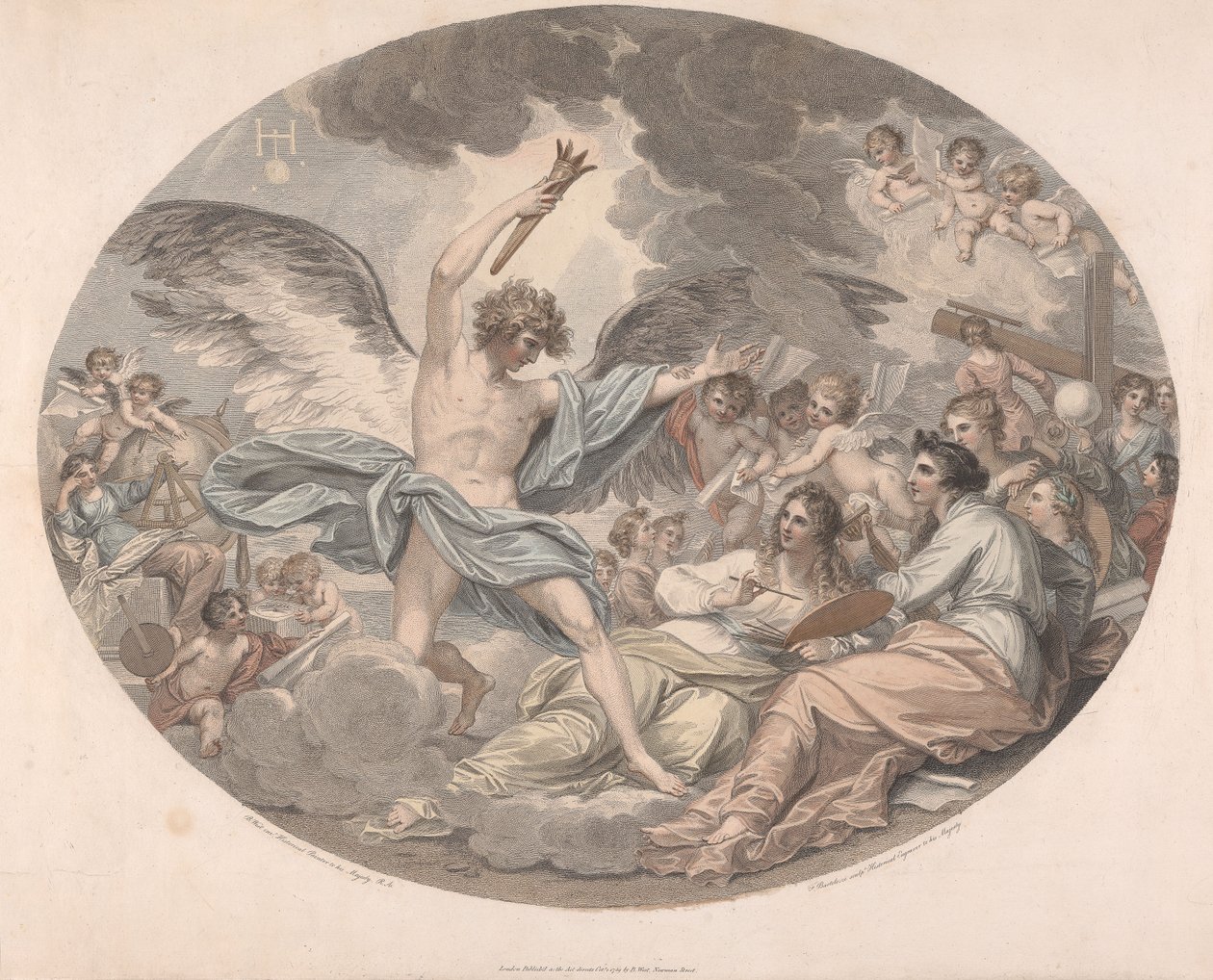 Apolo e as Musas de Francesco Bartolozzi