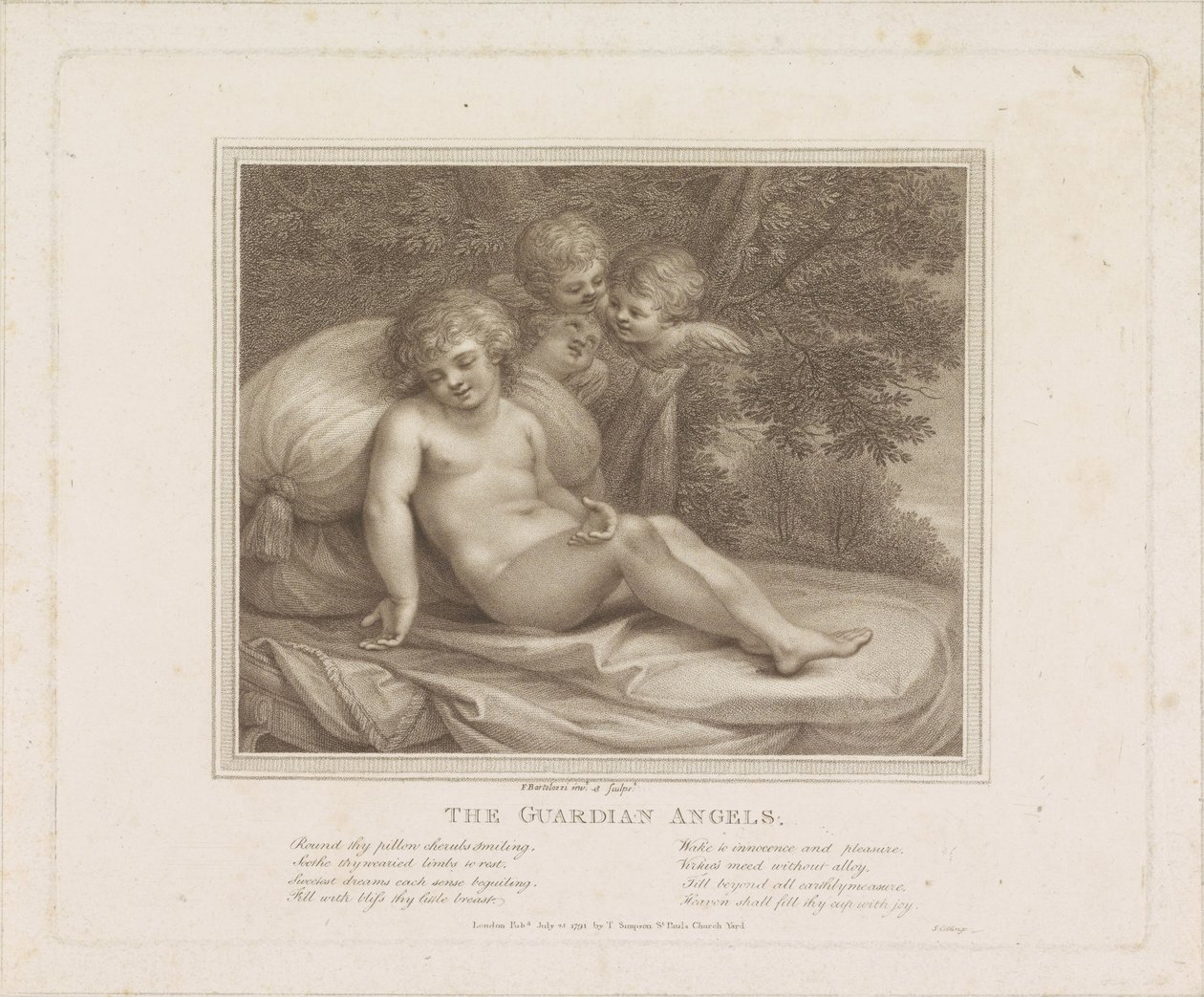 Beschermengelen Os anjos da guarda (título no objeto) de Francesco Bartolozzi