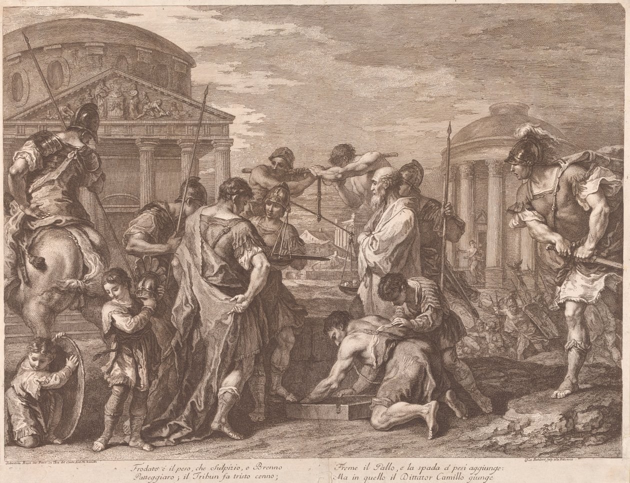 Camilo salva Roma de Breno de Francesco Bartolozzi