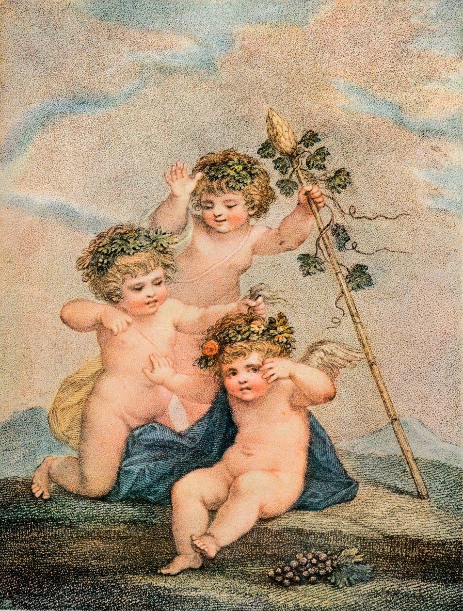 Cupidos, século c18 de Francesco Bartolozzi