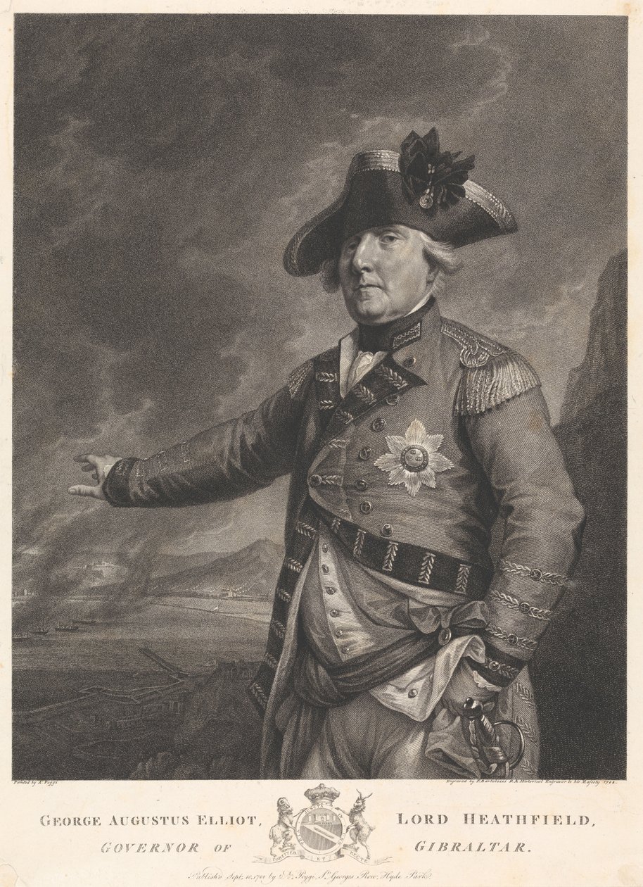 George Augustus Elliot, Lord Heathfield, governador de Gibraltar de Francesco Bartolozzi