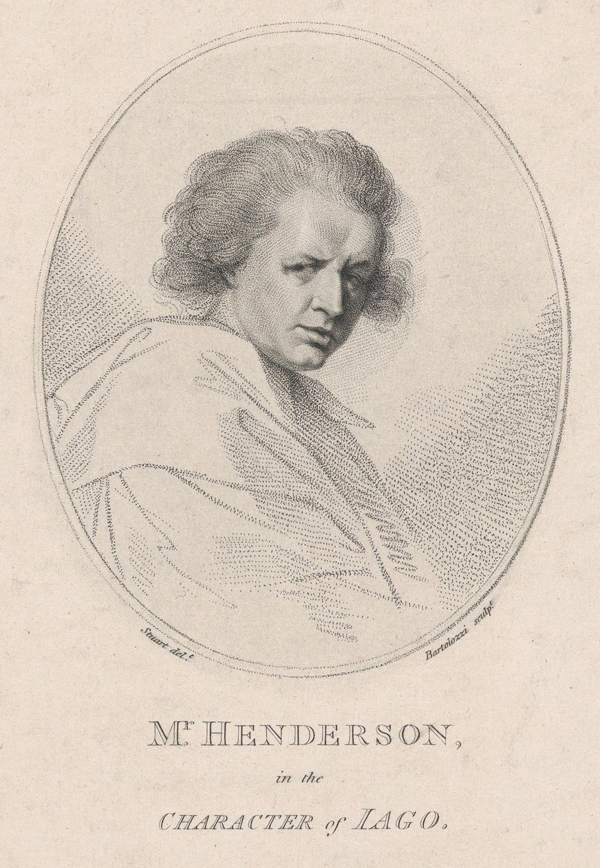 John Henderson, no personagem de Otelo de Iago Shakespeare, 1786., 1786. de Francesco Bartolozzi