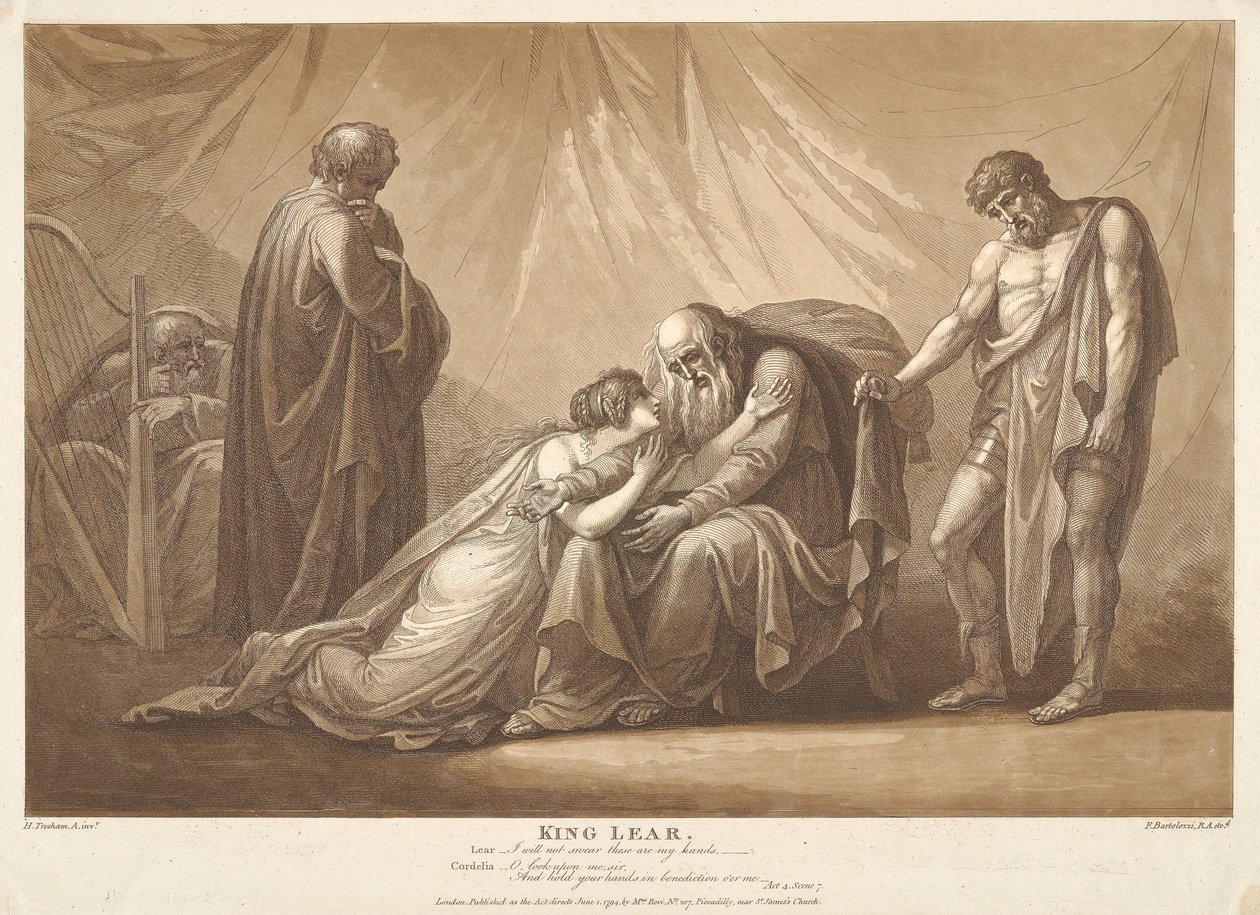 Rei Lear, acto 4, cena VII de Francesco Bartolozzi