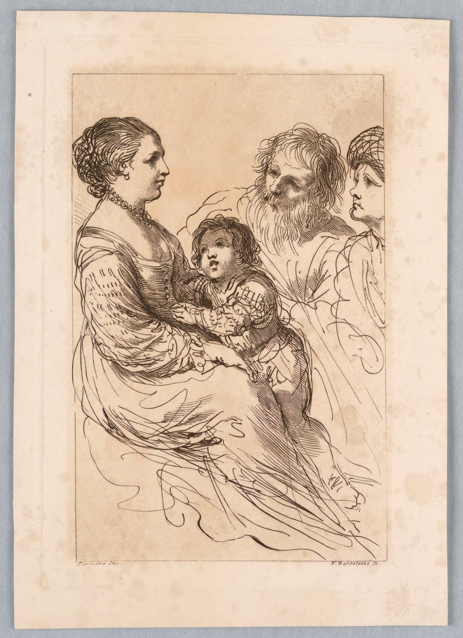 Senhora, menino e dois velhos de Francesco Bartolozzi