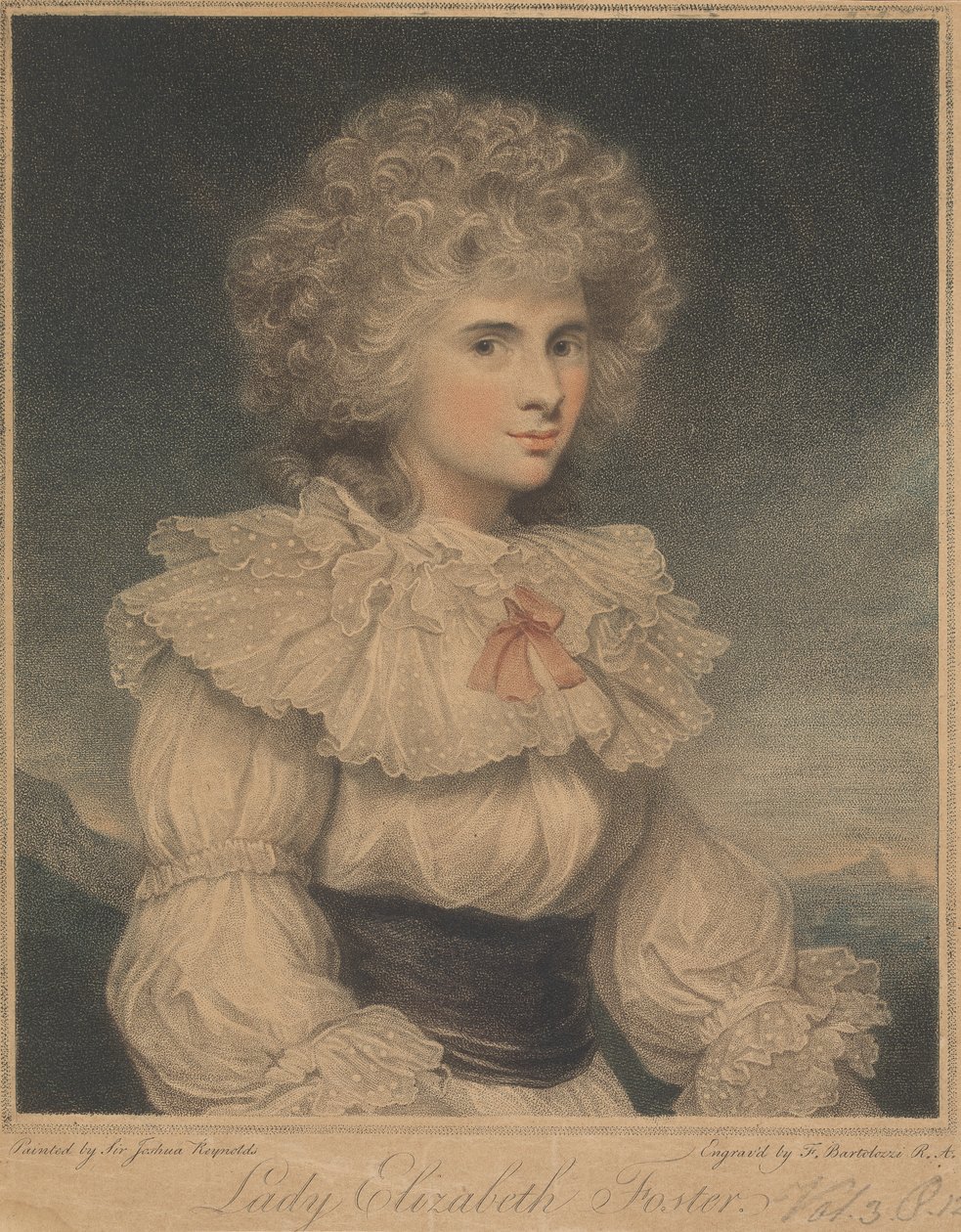 Lady Elizabeth Cavendish (née Hervey), Duquesa de Devonshire de Francesco Bartolozzi