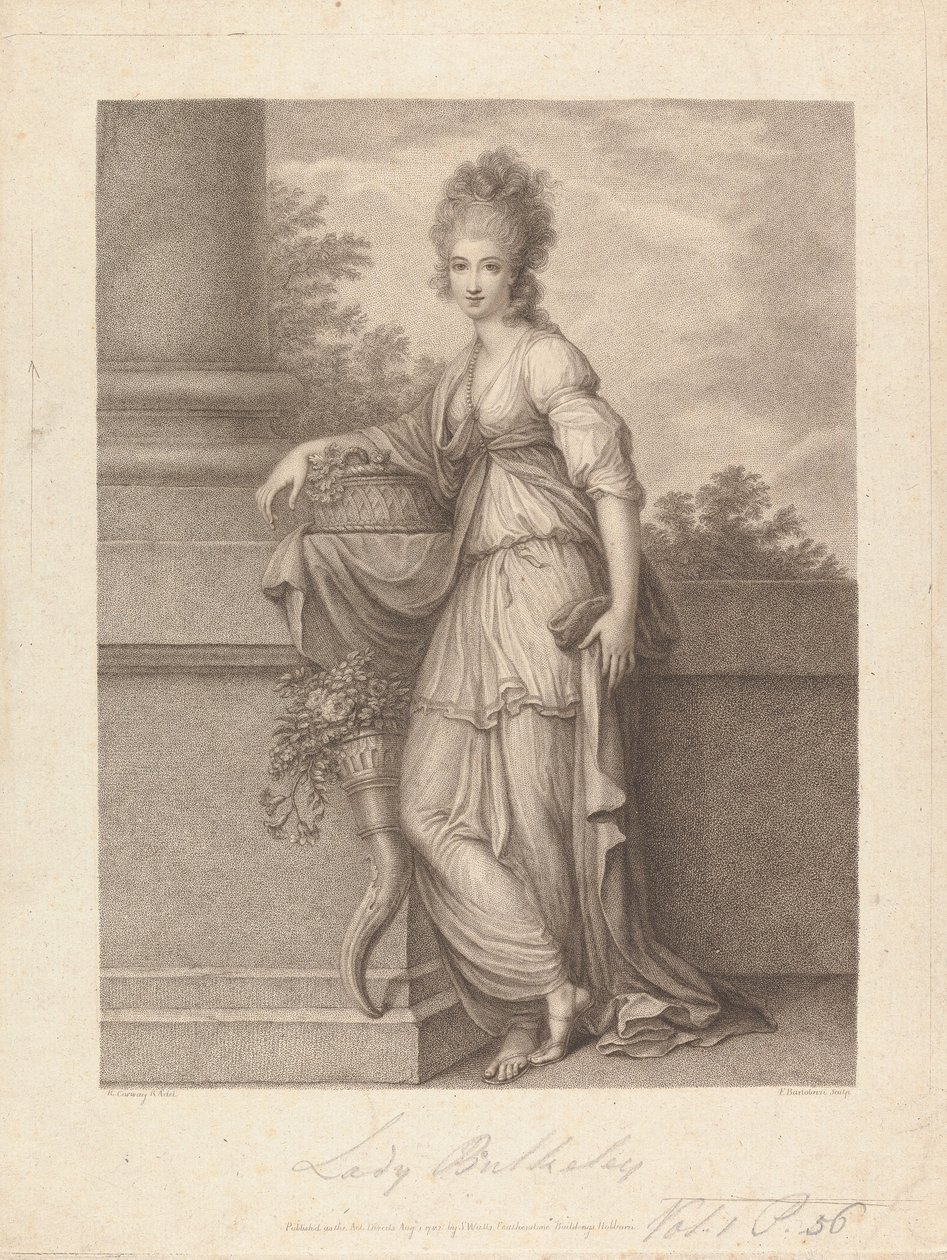 Lady Elizabeth Harriet Bulkeley (nascida Warren) de Francesco Bartolozzi