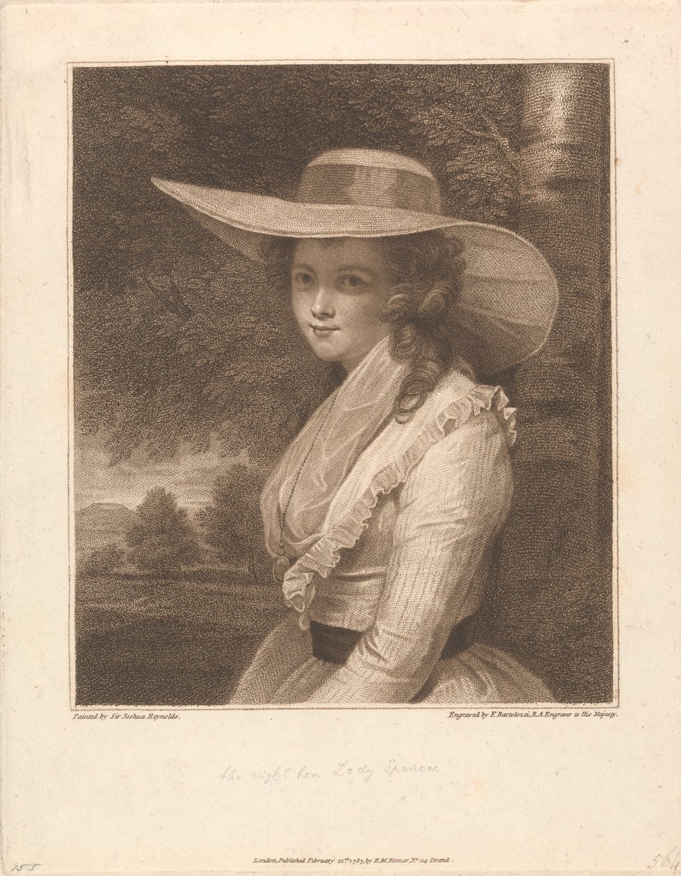 Lavinia, Condessa Spencer, Viscondessa Althorp de Francesco Bartolozzi