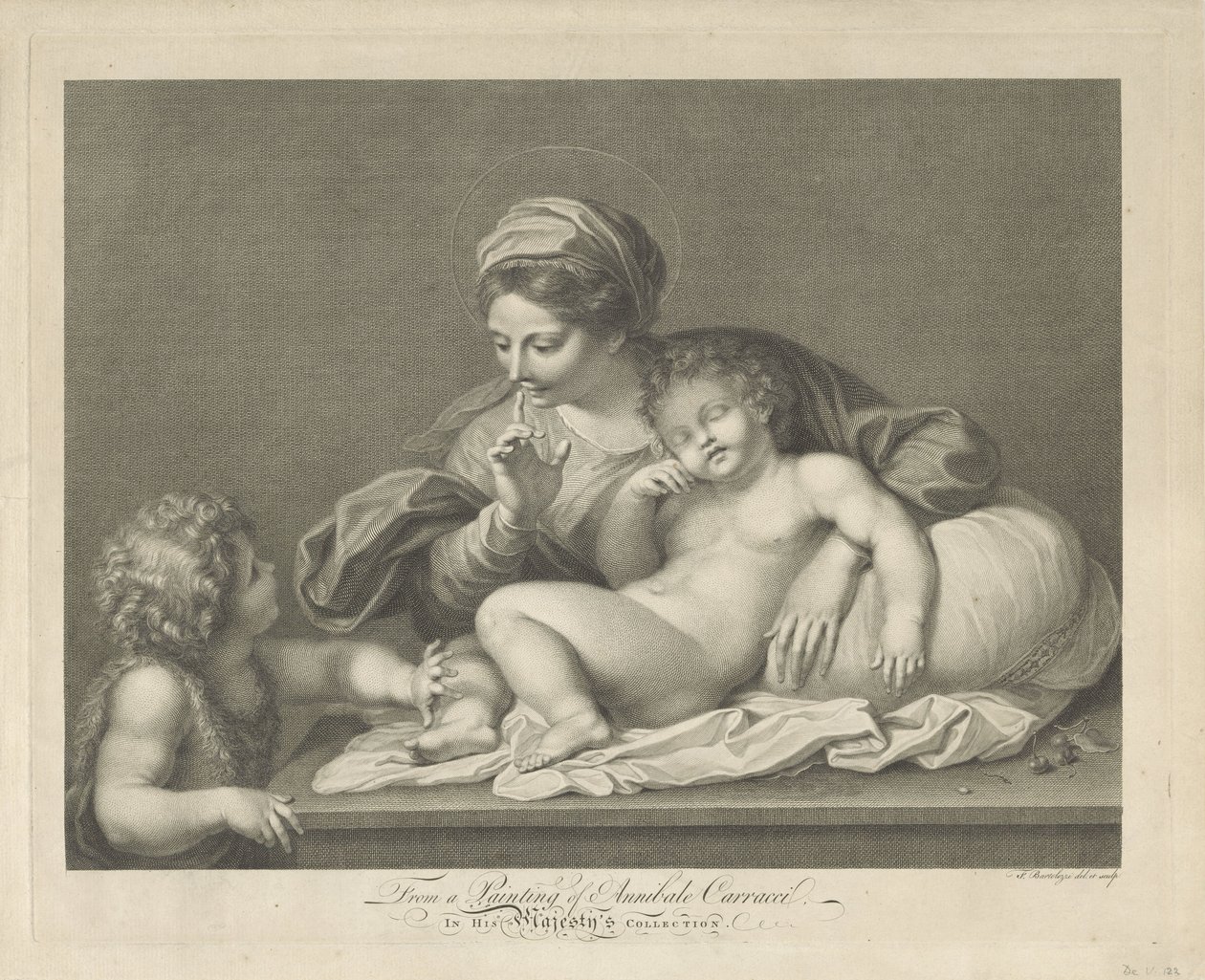 Maria com Criança e o jovem João Baptista de Francesco Bartolozzi