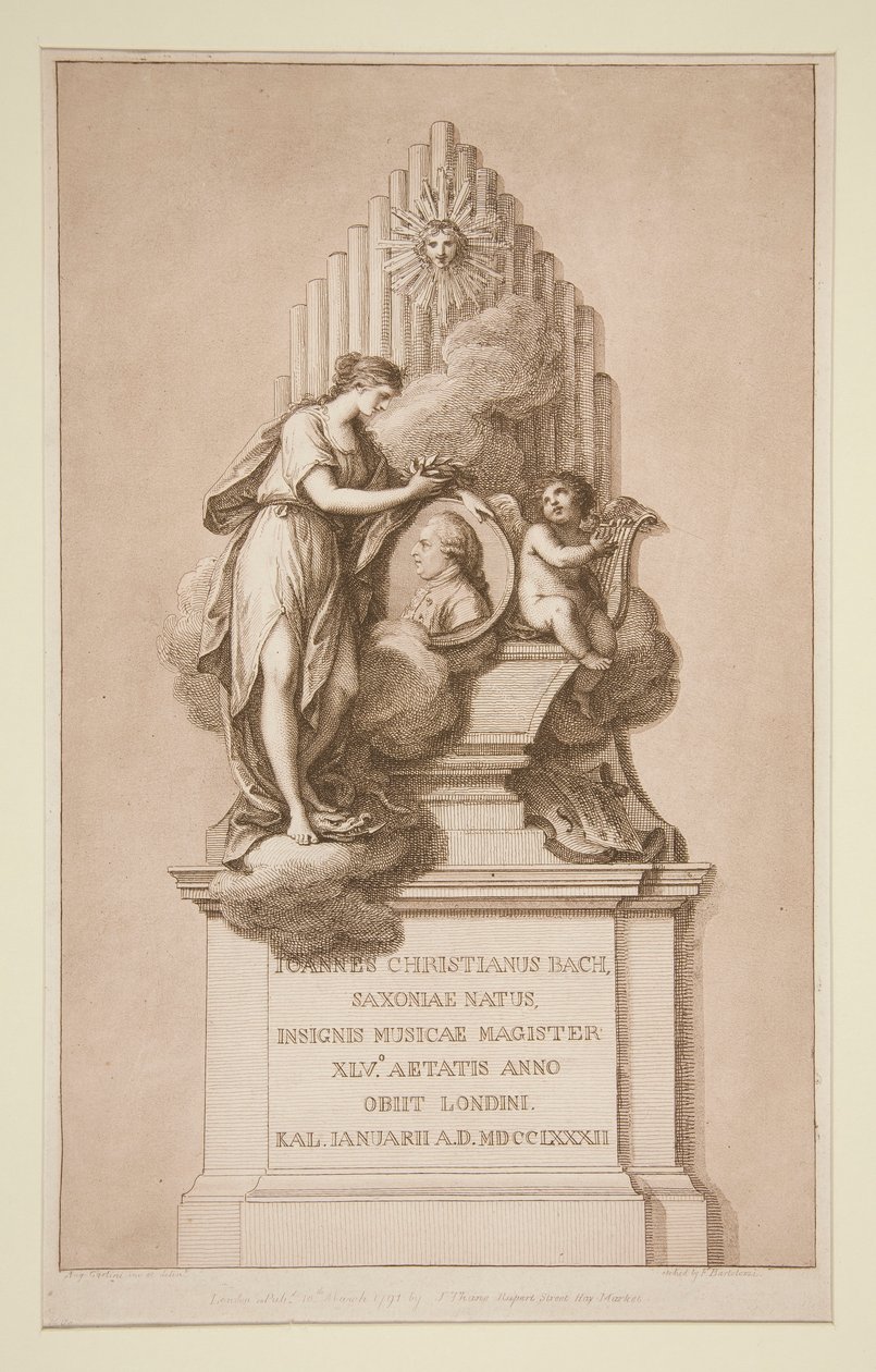 Memorial a Johann Christian Bach de Francesco Bartolozzi