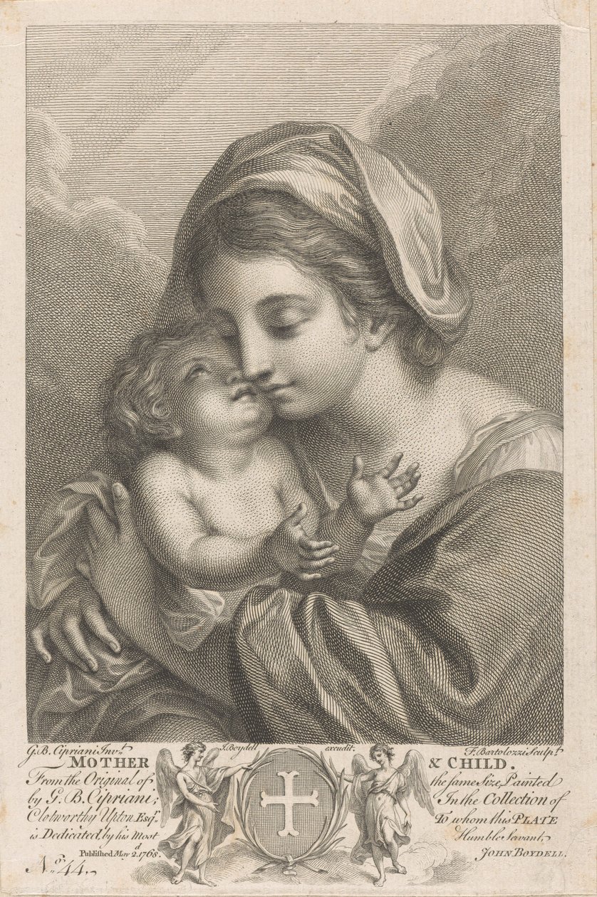 Mãe e Filho de Francesco Bartolozzi