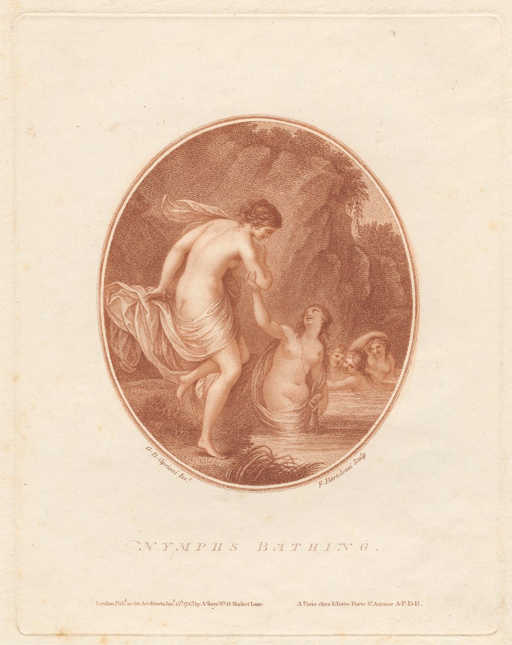 Badende Nymphen de Francesco Bartolozzi