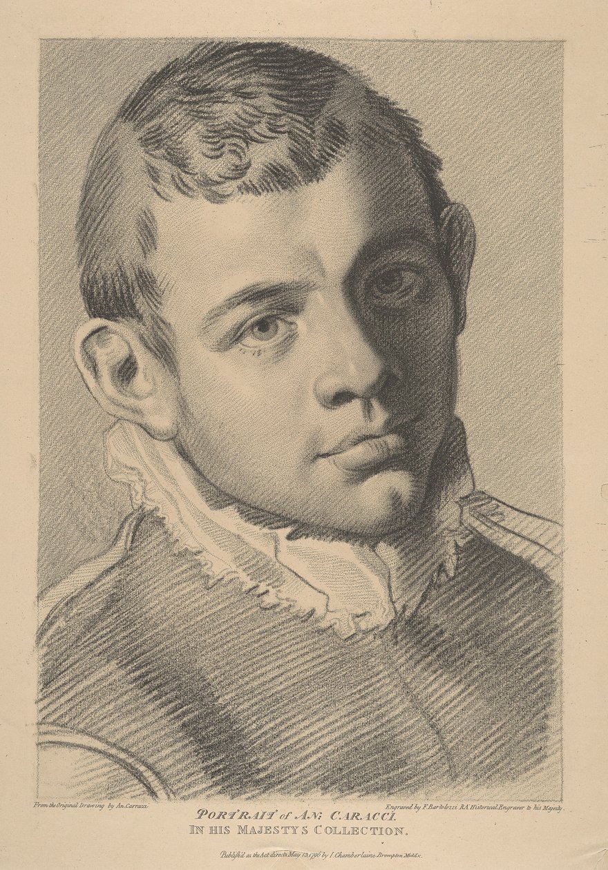 Retrato de Annibale Carracci de Francesco Bartolozzi