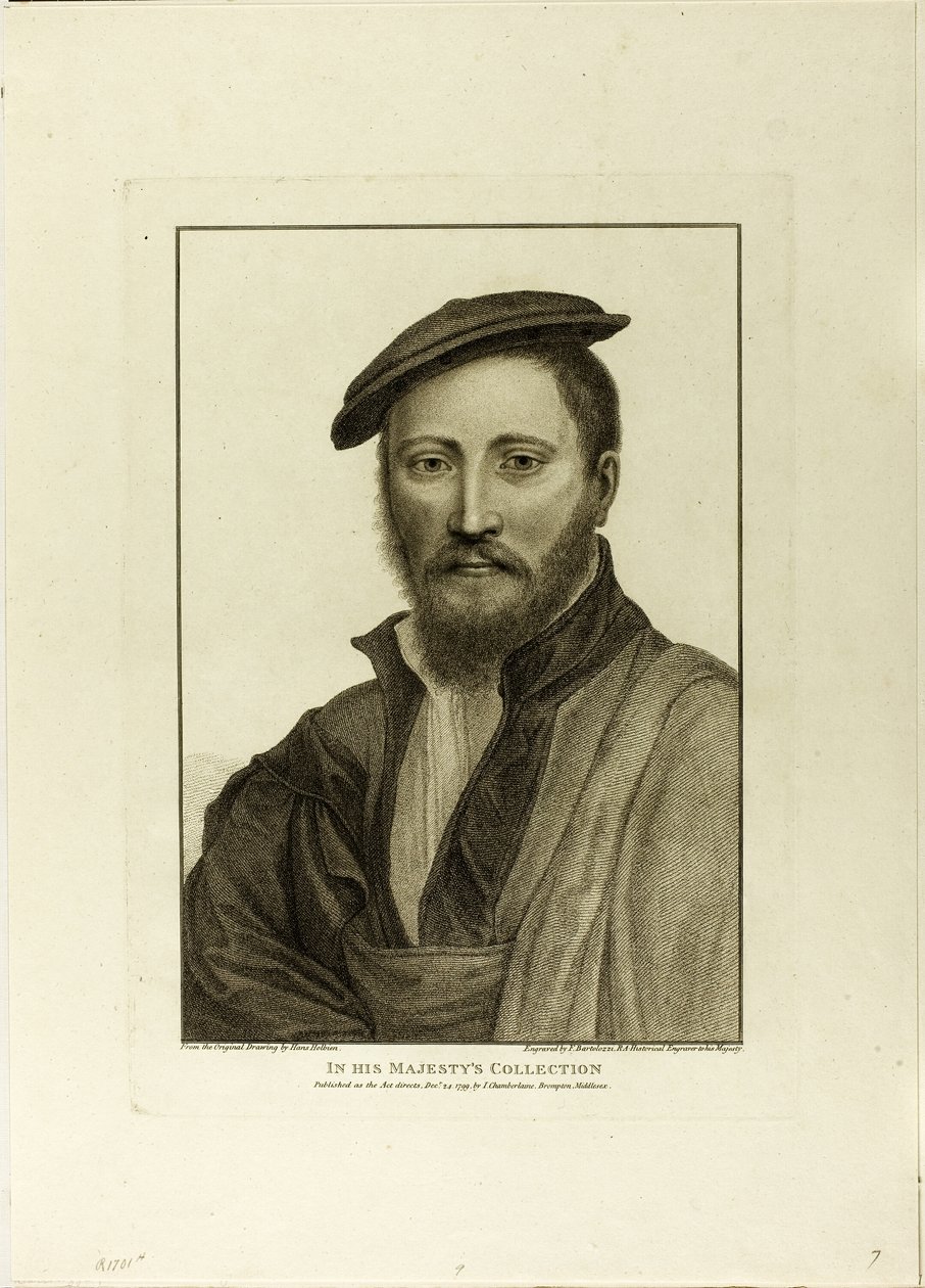 Retrato de um homem de Francesco Bartolozzi