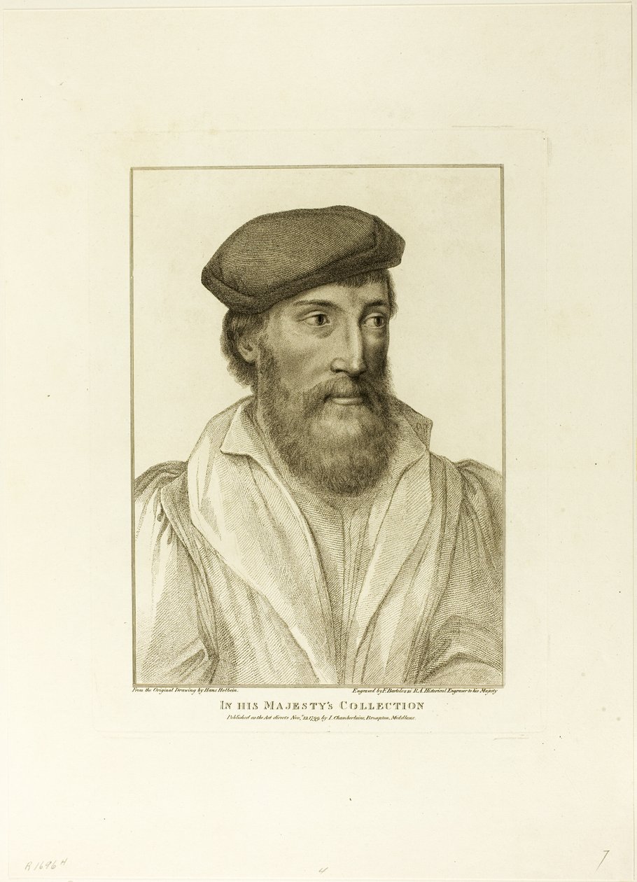 Retrato de um homem de Francesco Bartolozzi