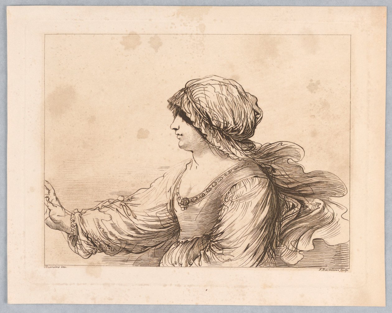 Retrato de uma mulher de Francesco Bartolozzi