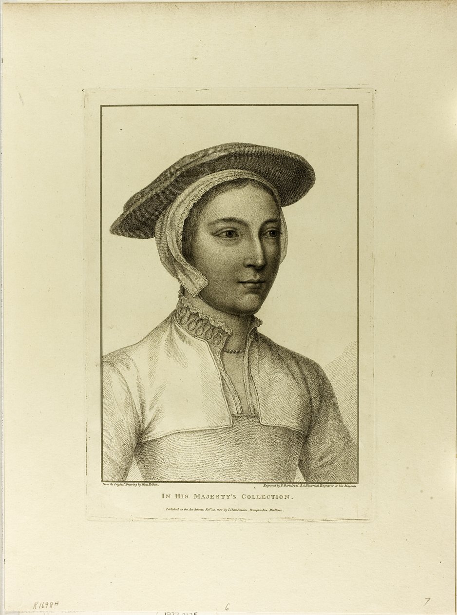 Retrato de uma jovem mulher de Francesco Bartolozzi