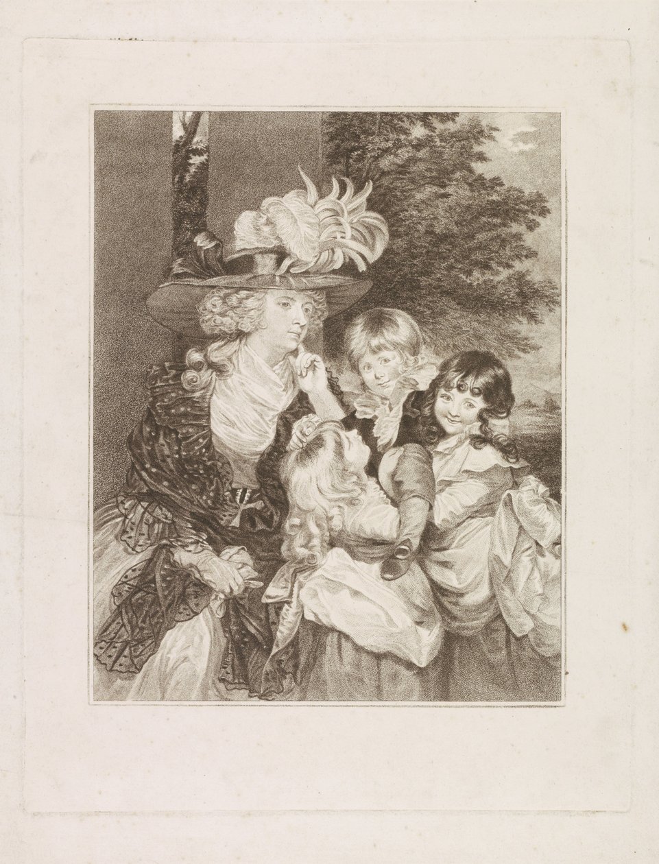 Retrato de Lady Smith e dos seus três filhos de Francesco Bartolozzi