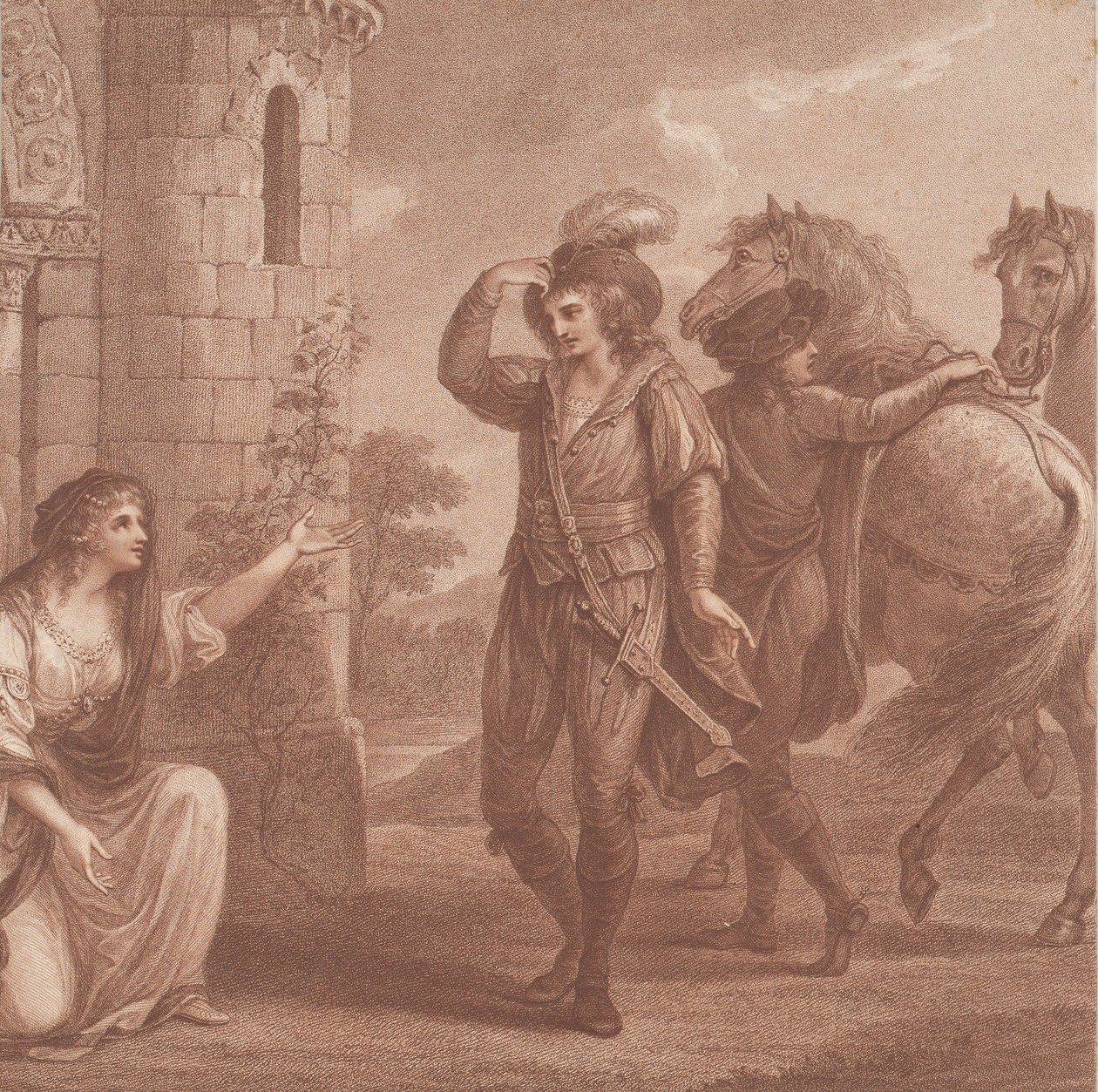 Príncipe Edmund, sobrenome Ironside e Algitha, 1786. de Francesco Bartolozzi