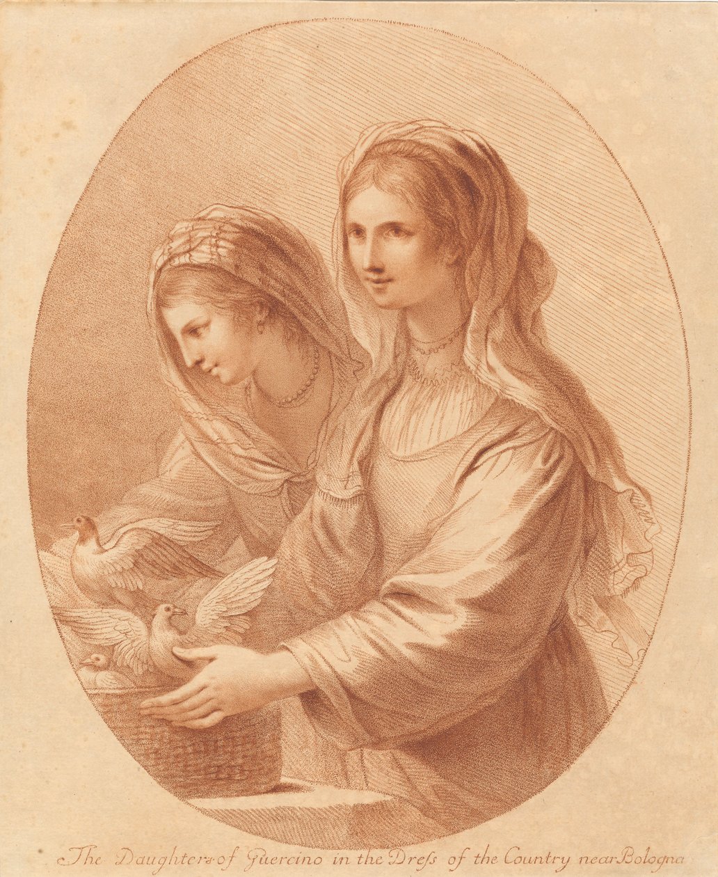 As filhas de Guercino de Francesco Bartolozzi