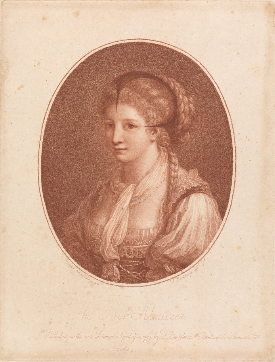 A bela alsaciana de Francesco Bartolozzi