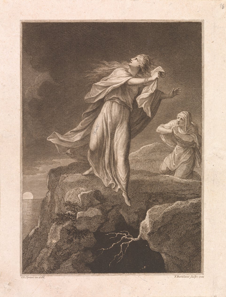 A Ressurreição, Santa Maria Madalena e Maria, mãe de Tiago de Francesco Bartolozzi