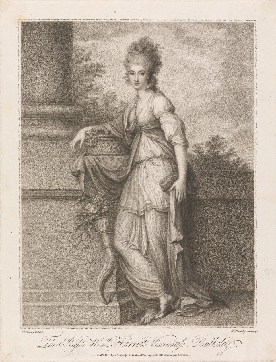 A Muito Honorável Harriet, viscondessa de Bulkeley de Francesco Bartolozzi