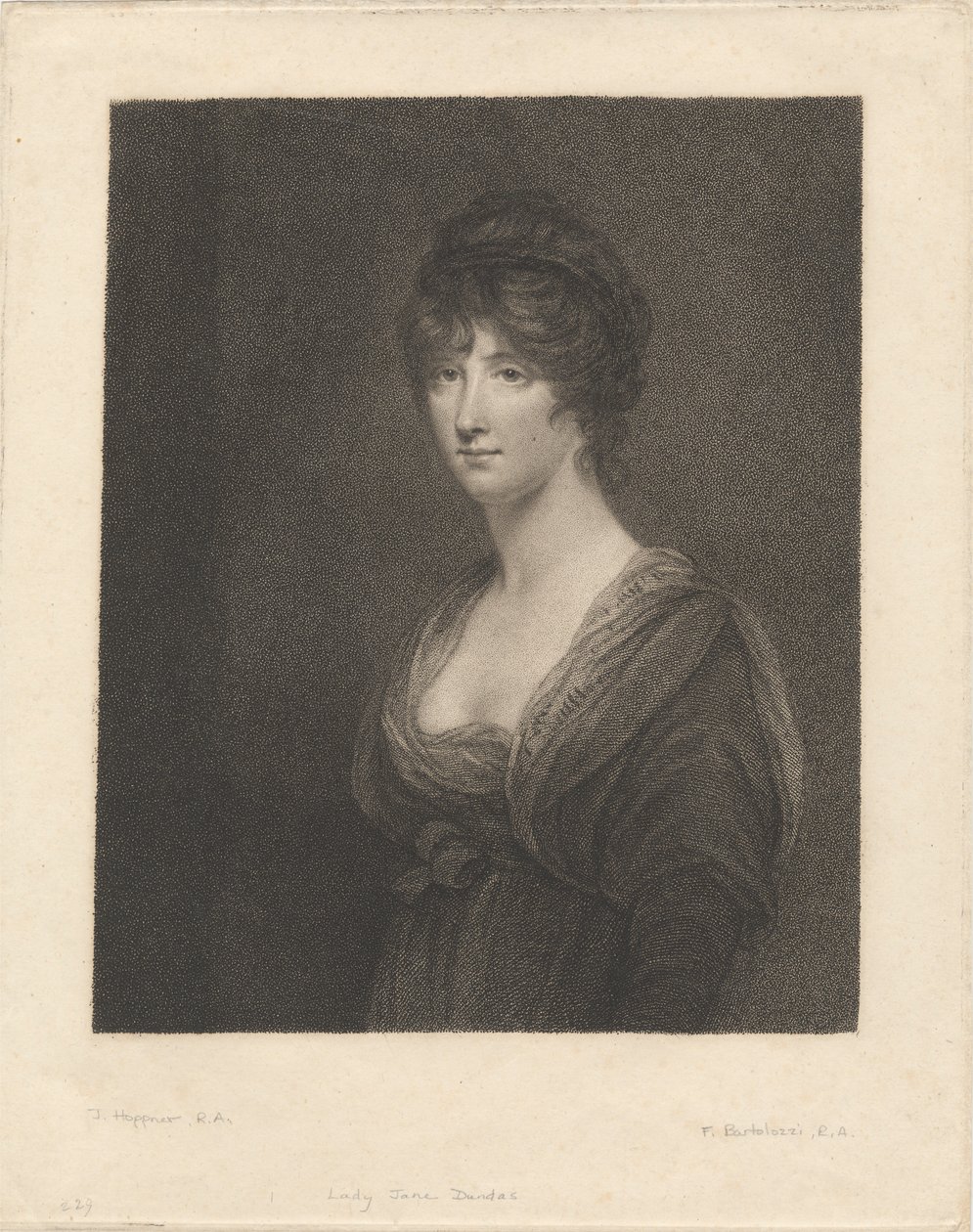 A Honorável Senhora Jane Dundas de Francesco Bartolozzi