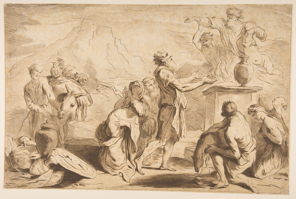 O sacrifício de Noé, 1765. de Francesco Bartolozzi
